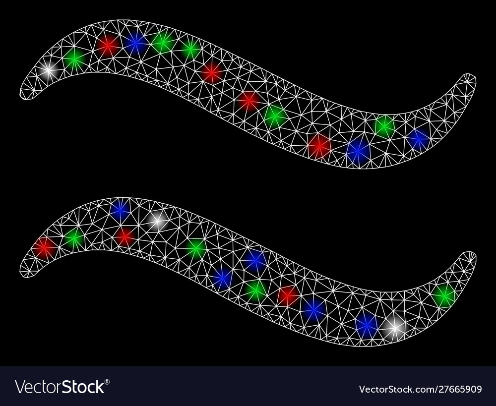 Bright mesh network waves with flash spots