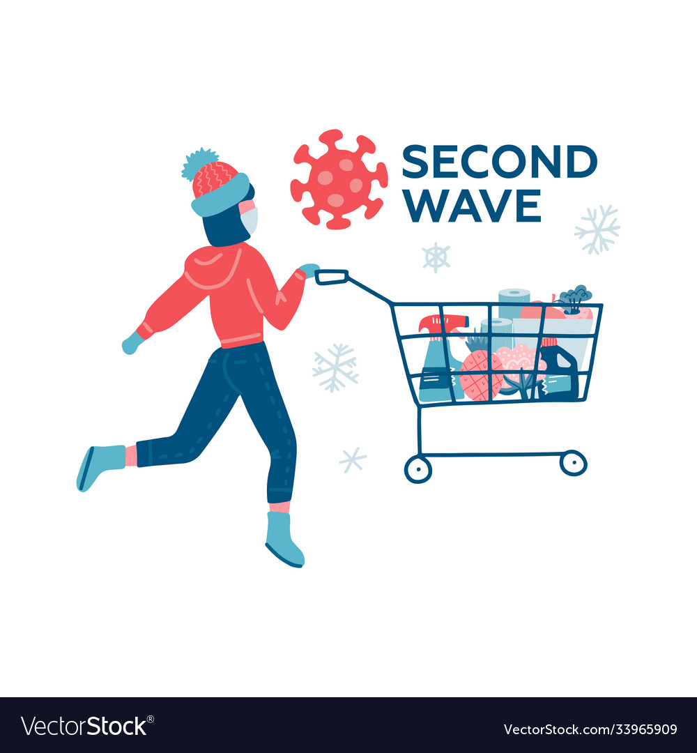 Coronavirus second wave winter shopping young