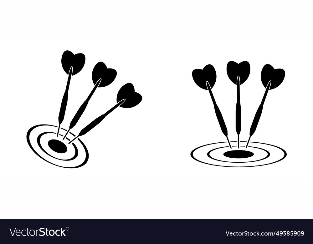 Dart arrows for board game dartboard vector image Dart arrows for board game dartboard