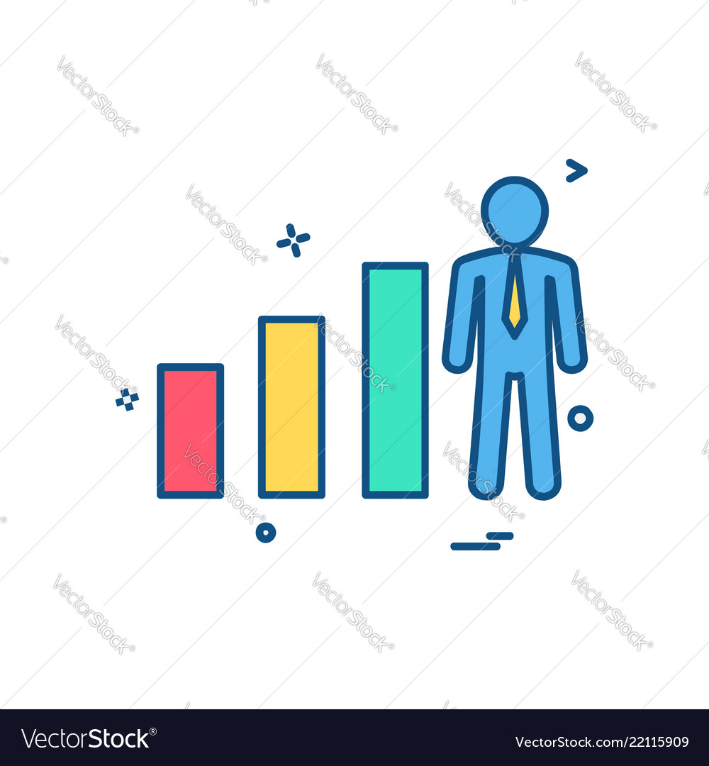 Graph icon design vector image Graph icon design