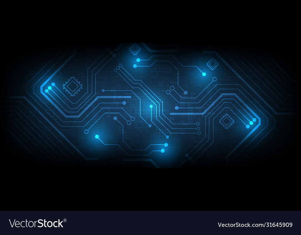 Hi-tech digital data connection system vector image Hi-tech digital data connection system
