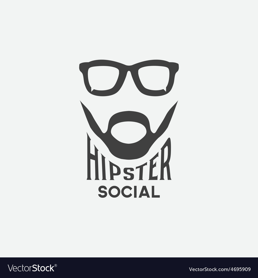 Hipster social concept design template