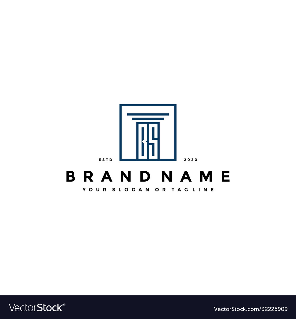 Letter bs law logo design