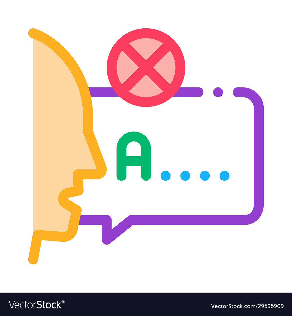 Mispronunciation icon outline