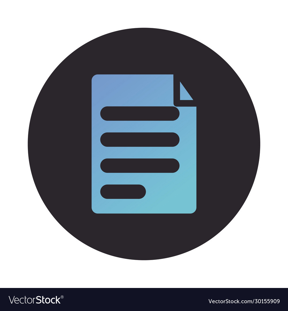 Paper document file block style icon