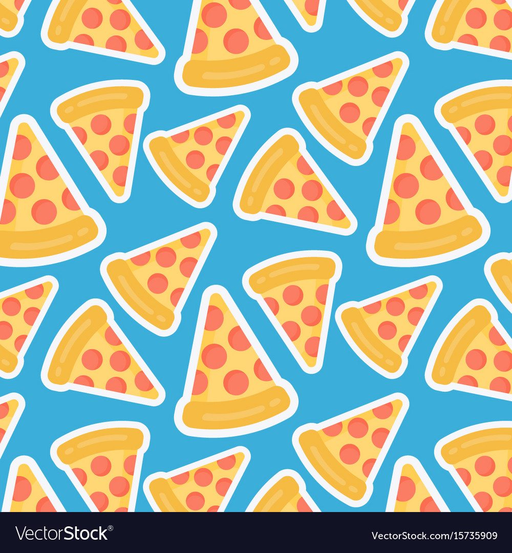 Pizza slice seamless pattern