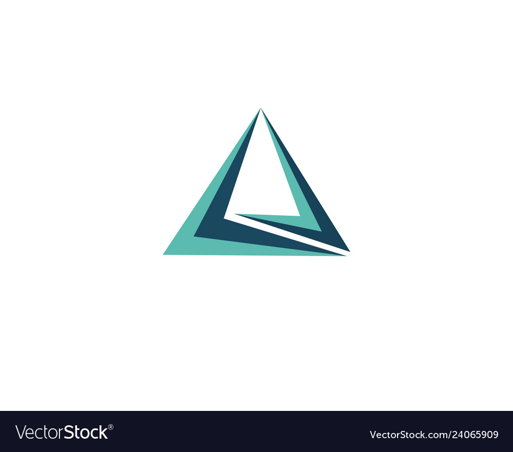 Pyramid logo and symbol business abstract design
