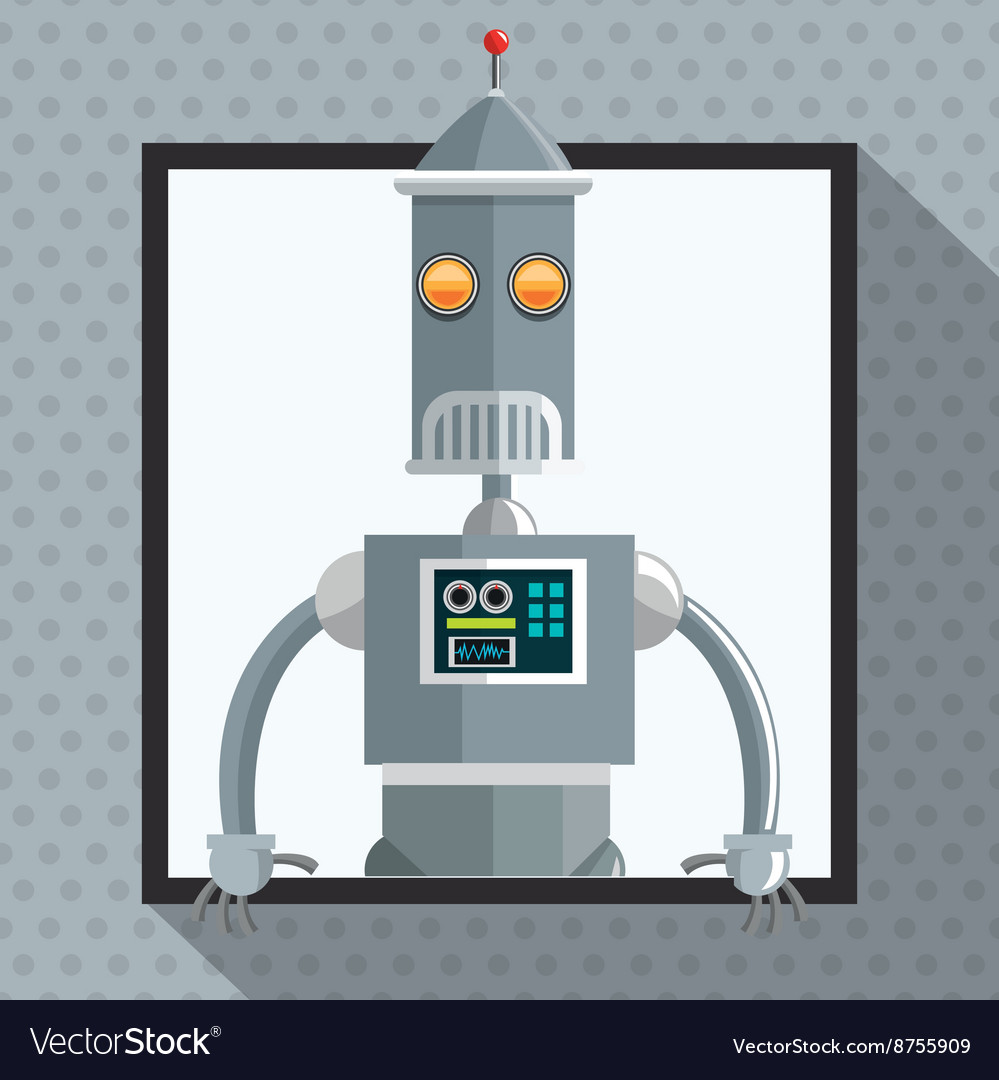 Robot design technology concept colorful
