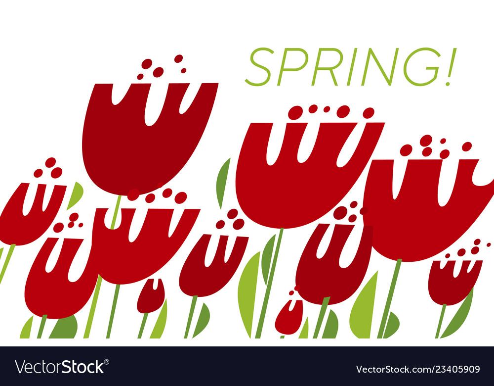 Spring tulips color