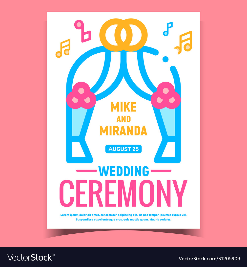 Wedding ceremony creative advertise banner