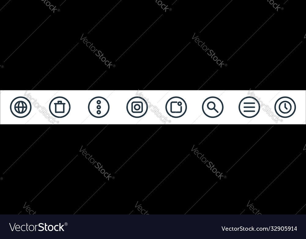 Basic ui line icons linear set quality vector image Basic ui line icons linear set quality