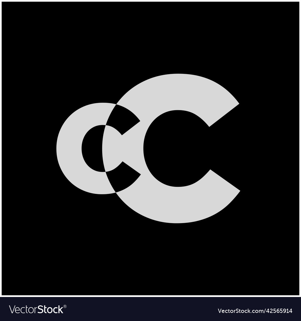 Cc comapny name initial letters monogram