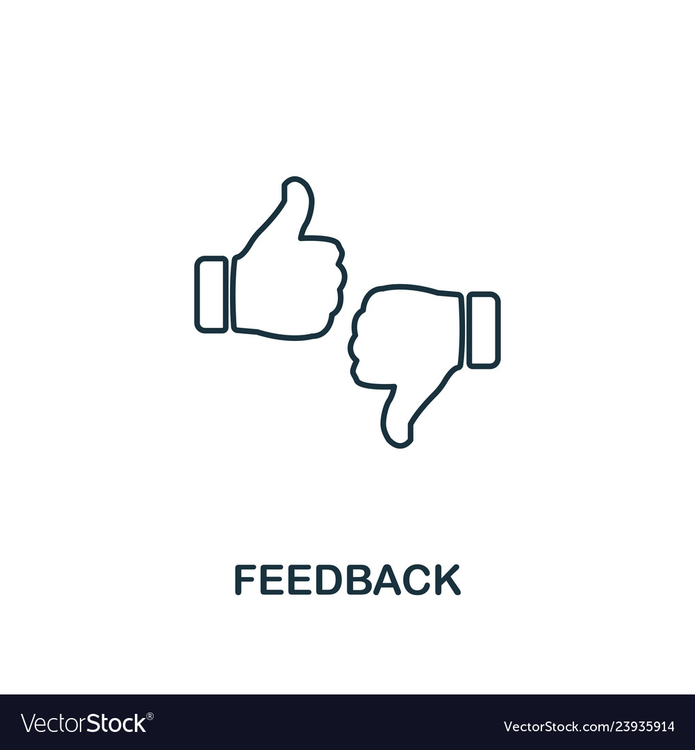 Feedback outline icon thin line element from