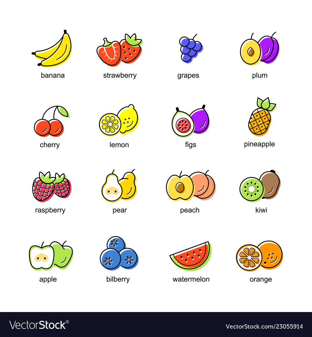 Flat icons set Royalty Free Vector Image - VectorStock