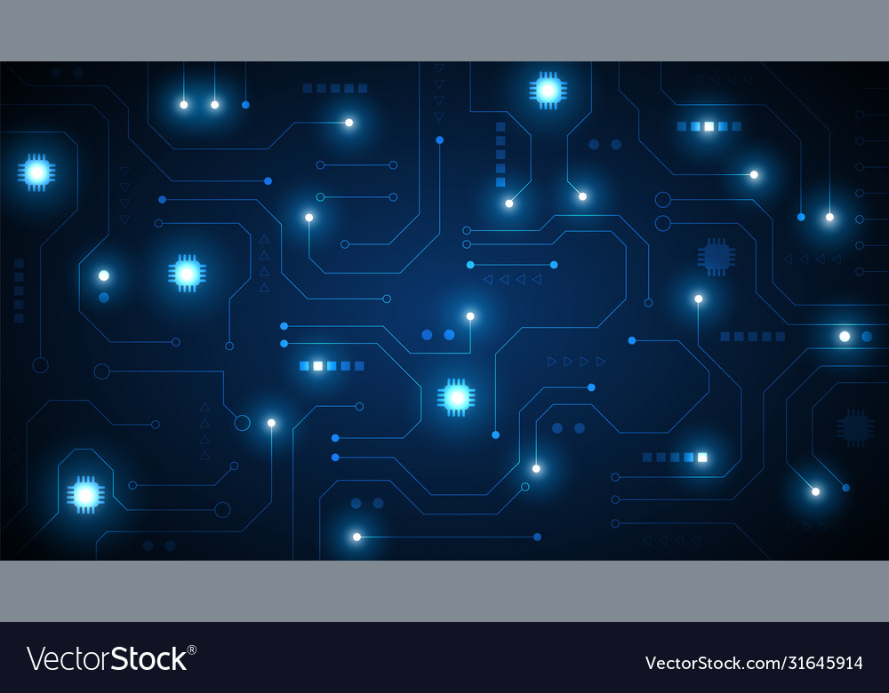 Hi-tech digital data connection system vector image Hi-tech digital data connection system