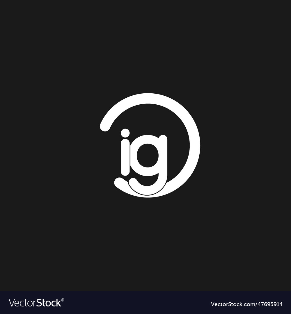 Initials ig logo monogram with simple circles