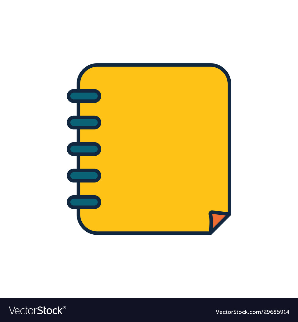 Isolated school notebook line fill style icon