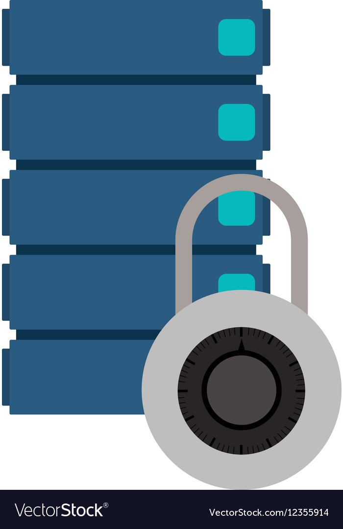 Isolated web hosting and padlock design