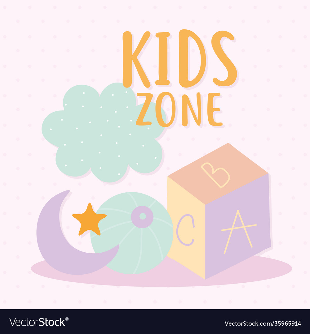 Kids Zone Briefing und Bundle niedliche Icons