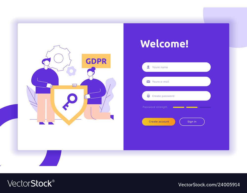 Login ui ux design concept