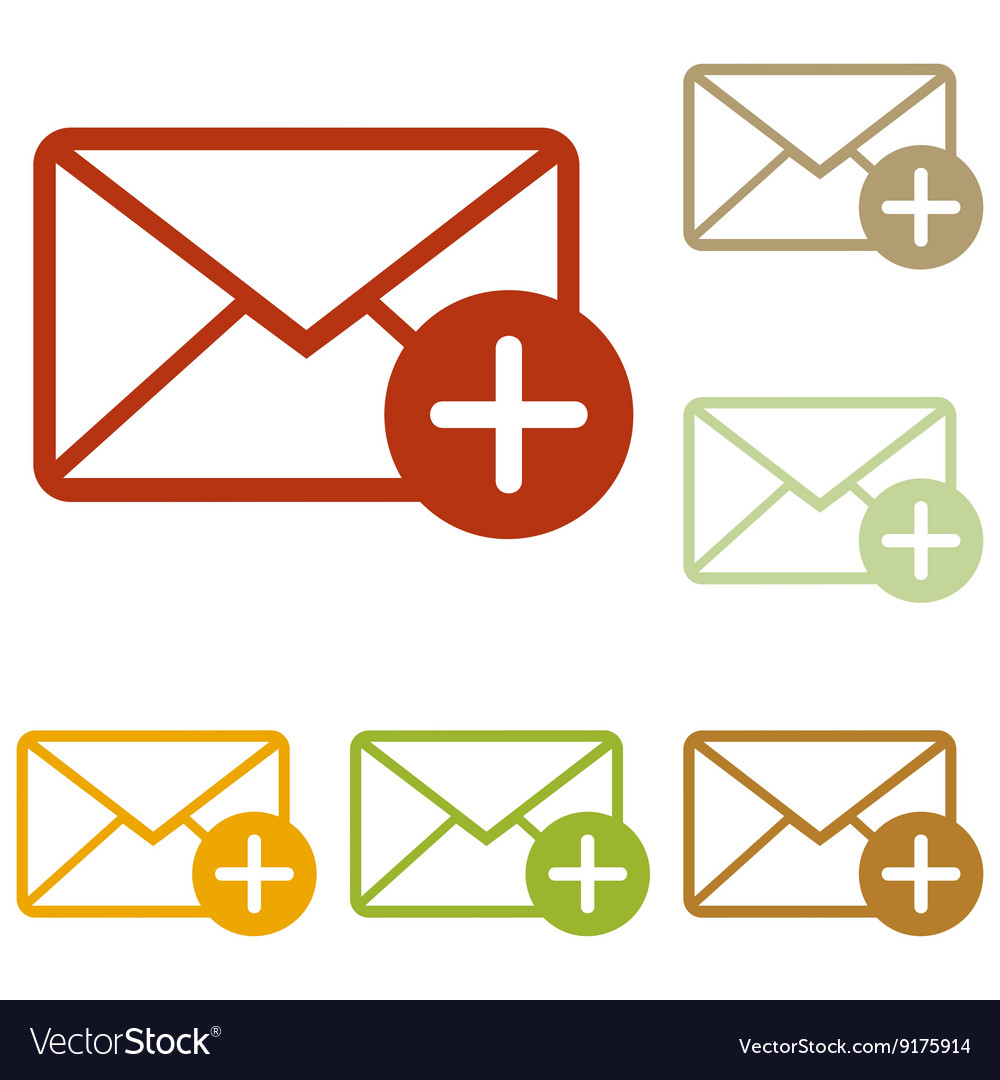 Mail sign with add mark