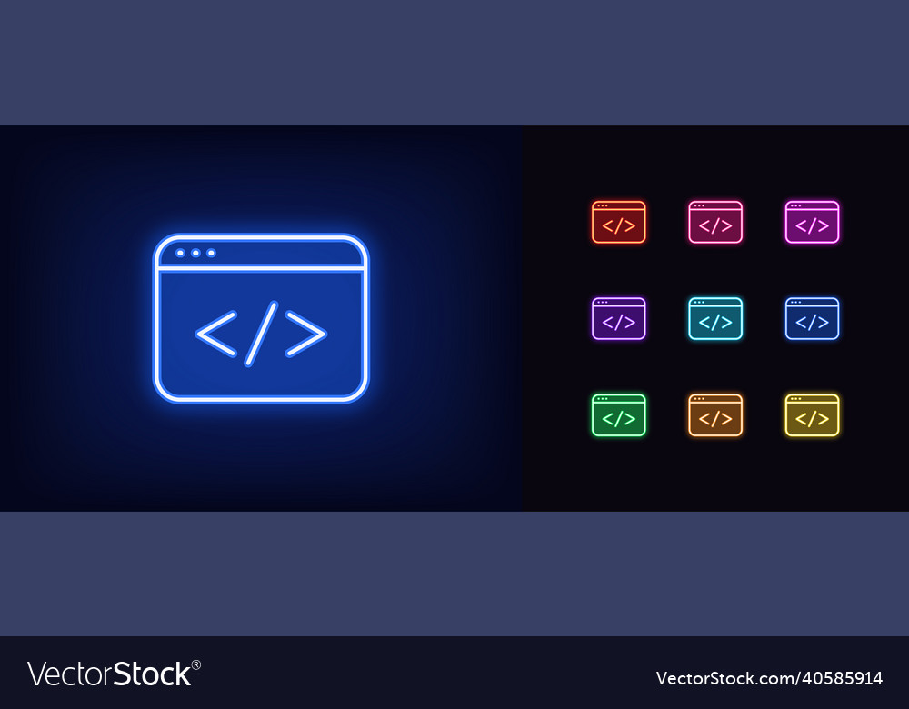 Neon Coding Window Icon