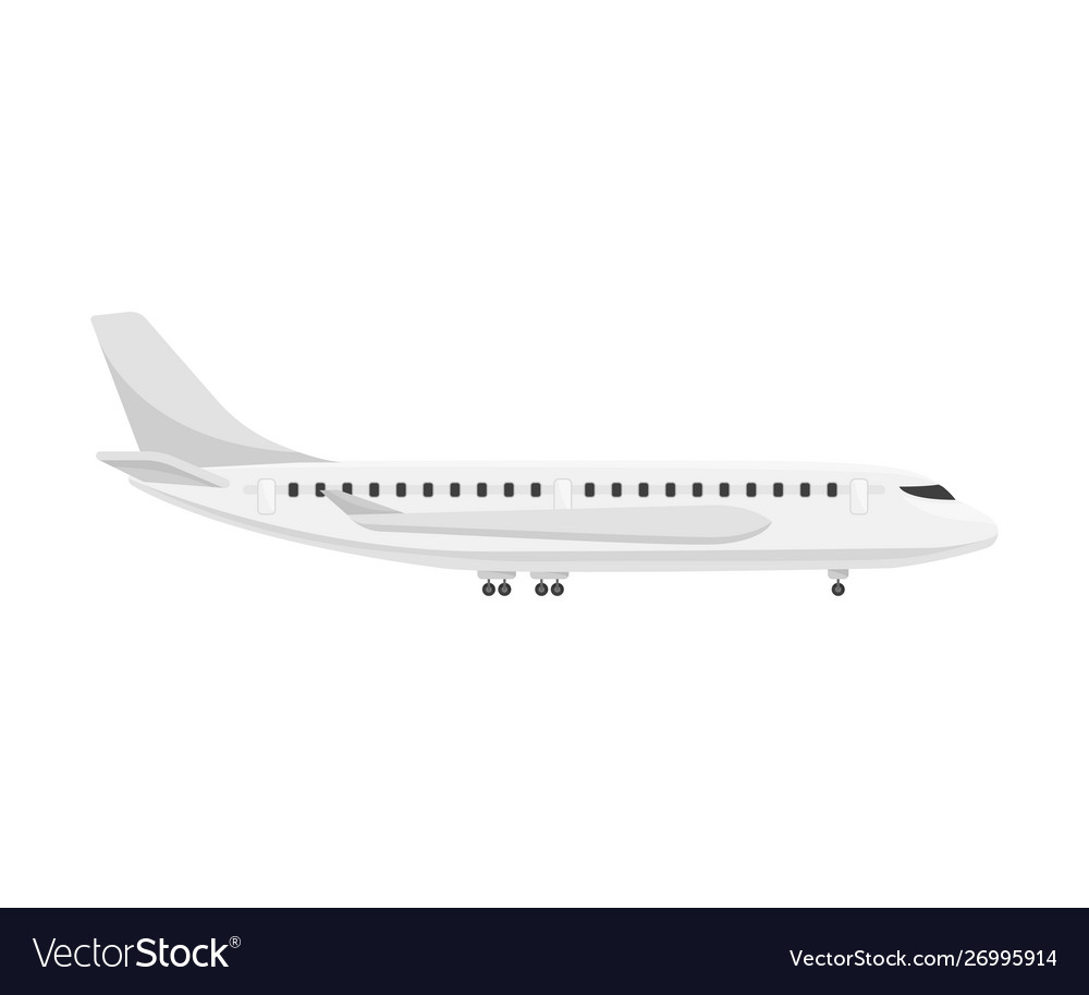 Passenger plane on a white vector image Passenger plane on a white