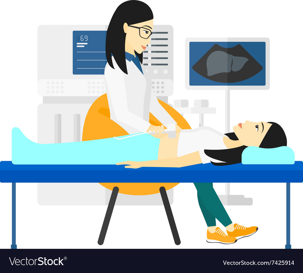 Patient under ultrasound examination