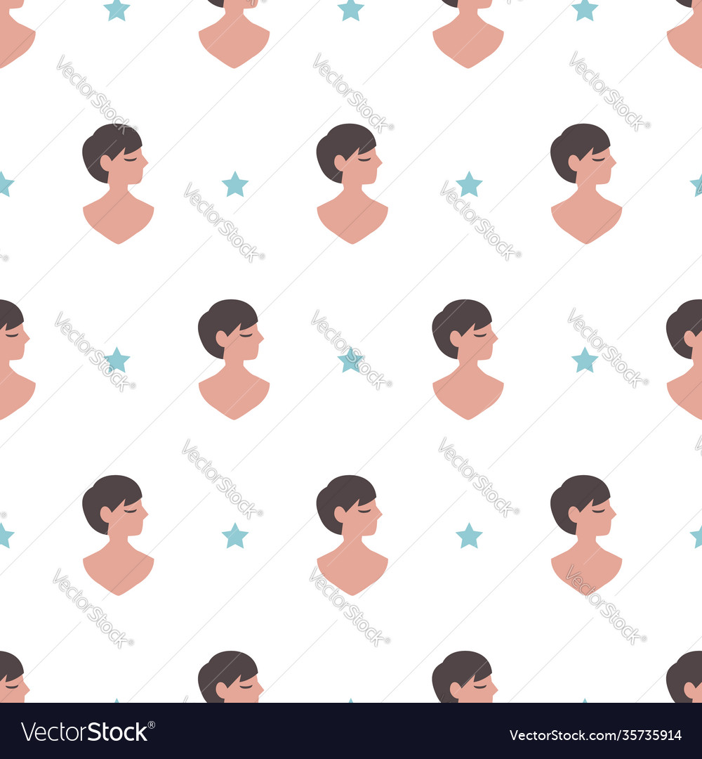 Retro repeat background pattern with colorful man Vector Image Retro repeat background pattern with colorful man