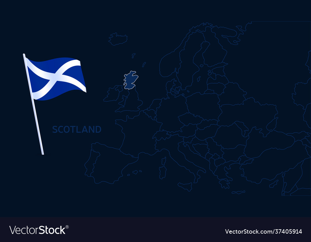 Scotland on europe map high quality