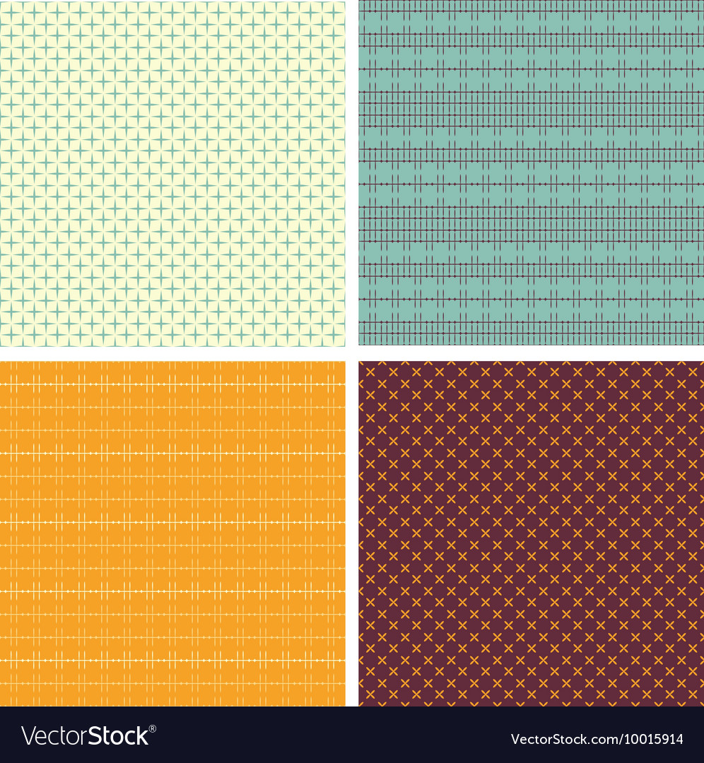 Set of 4 abstract geometrical seamless patterns