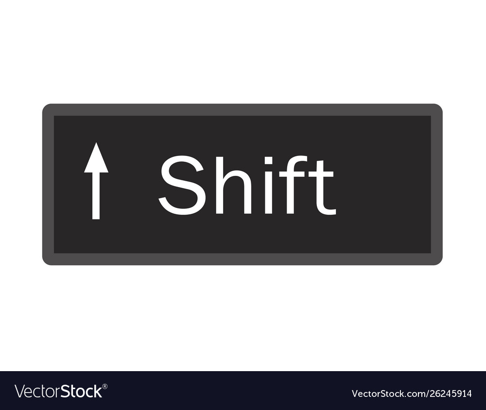 Shift Key Button on White Background