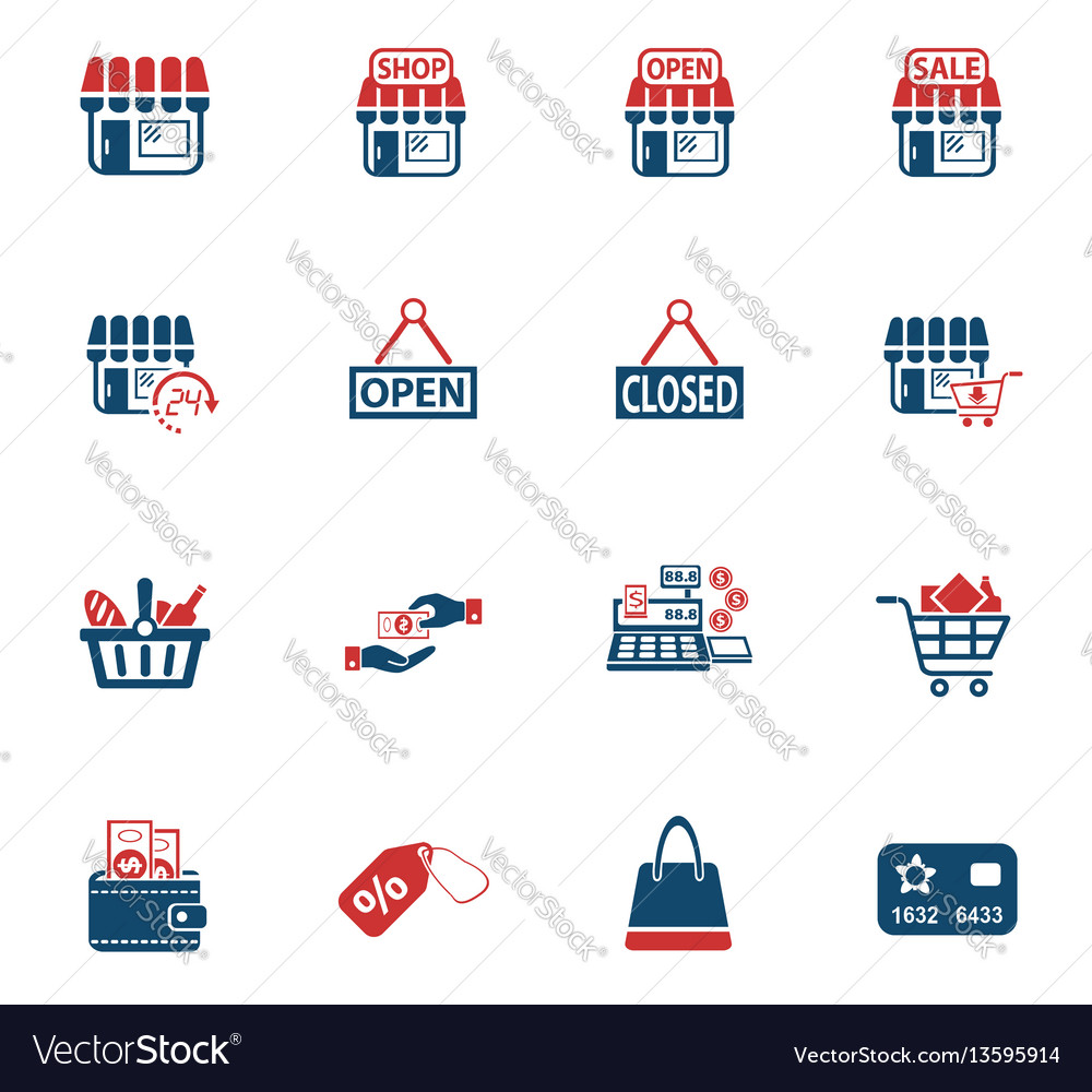 Shop icon set