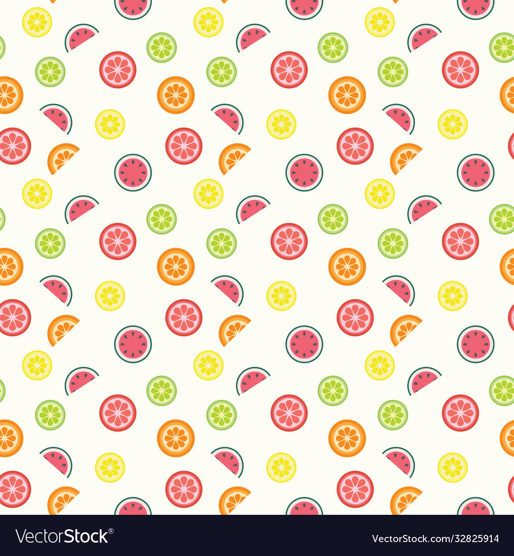 Simple fruits repeat pattern deign
