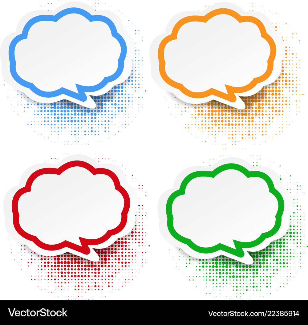 Speech bubble set white background Royalty Free Vector Image