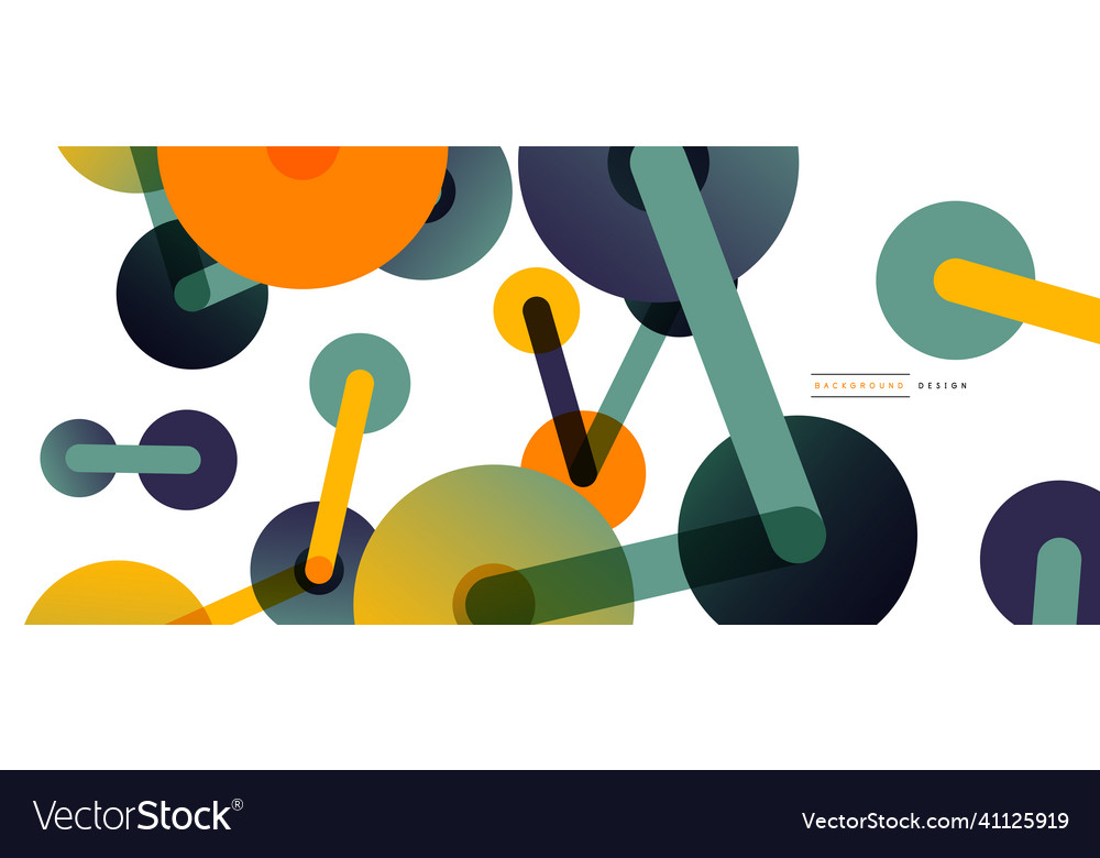 Abstract background round dots connected by lines vector image Abstract background round dots connected by lines