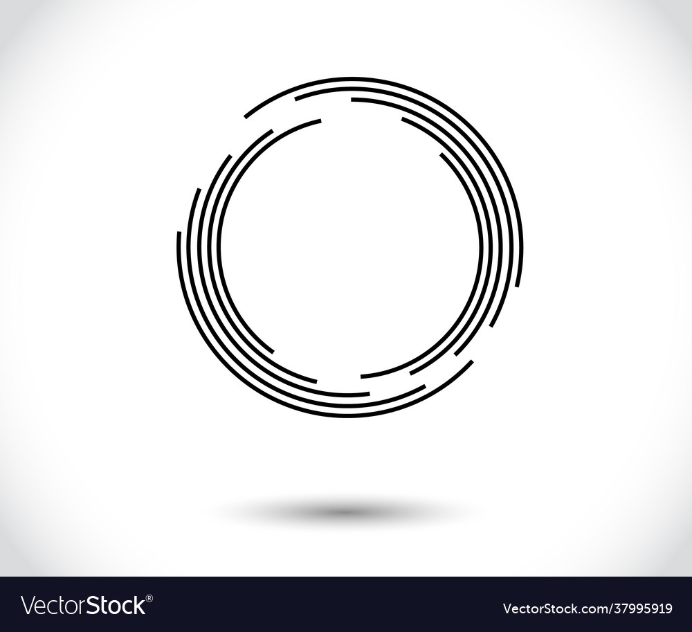 Abstract lines in circle form design element vector image Abstract lines in circle form design element