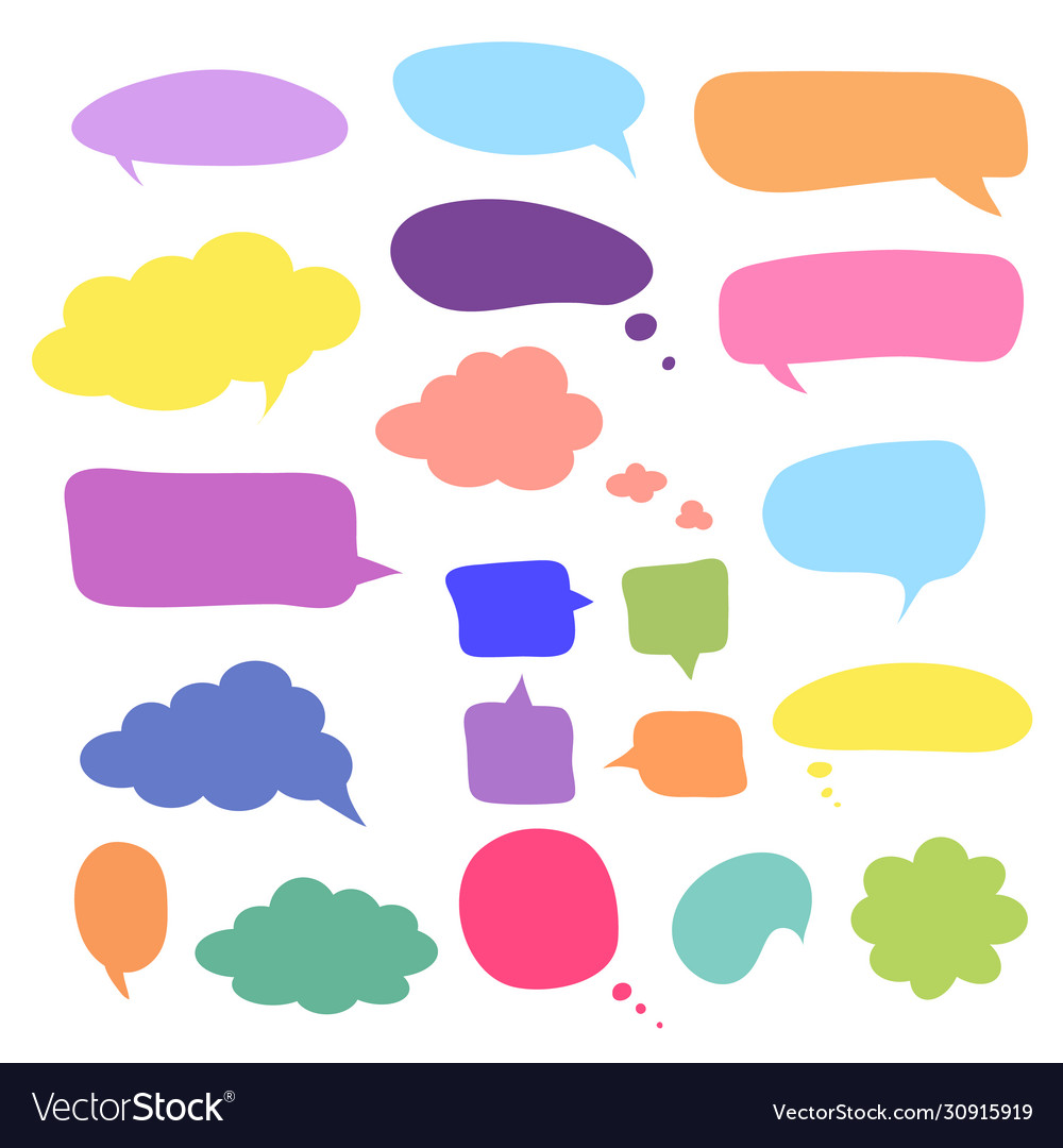 Blank empty speech bubbles design