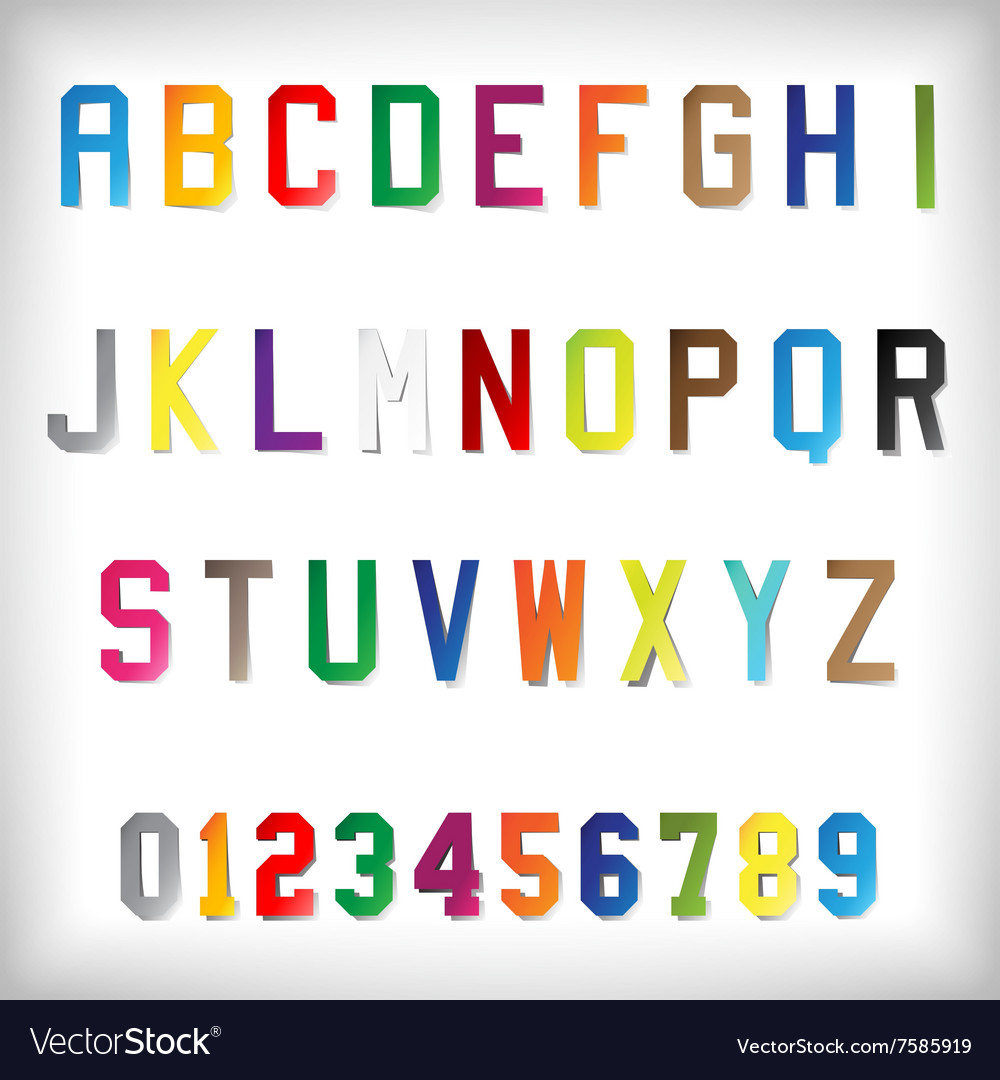 Colorful Paper Letter Set
