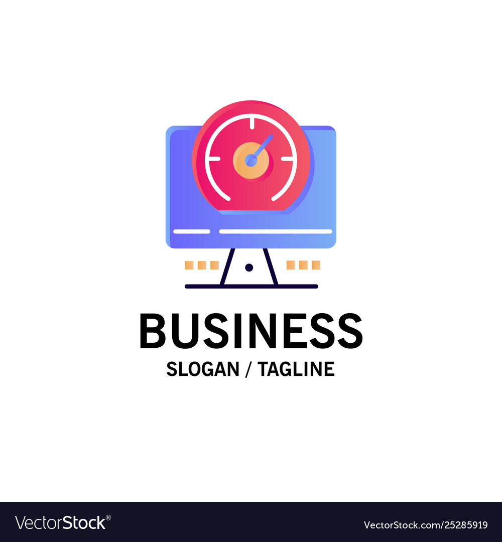 Compass computer timer location business logo vector image Compass computer timer location business logo