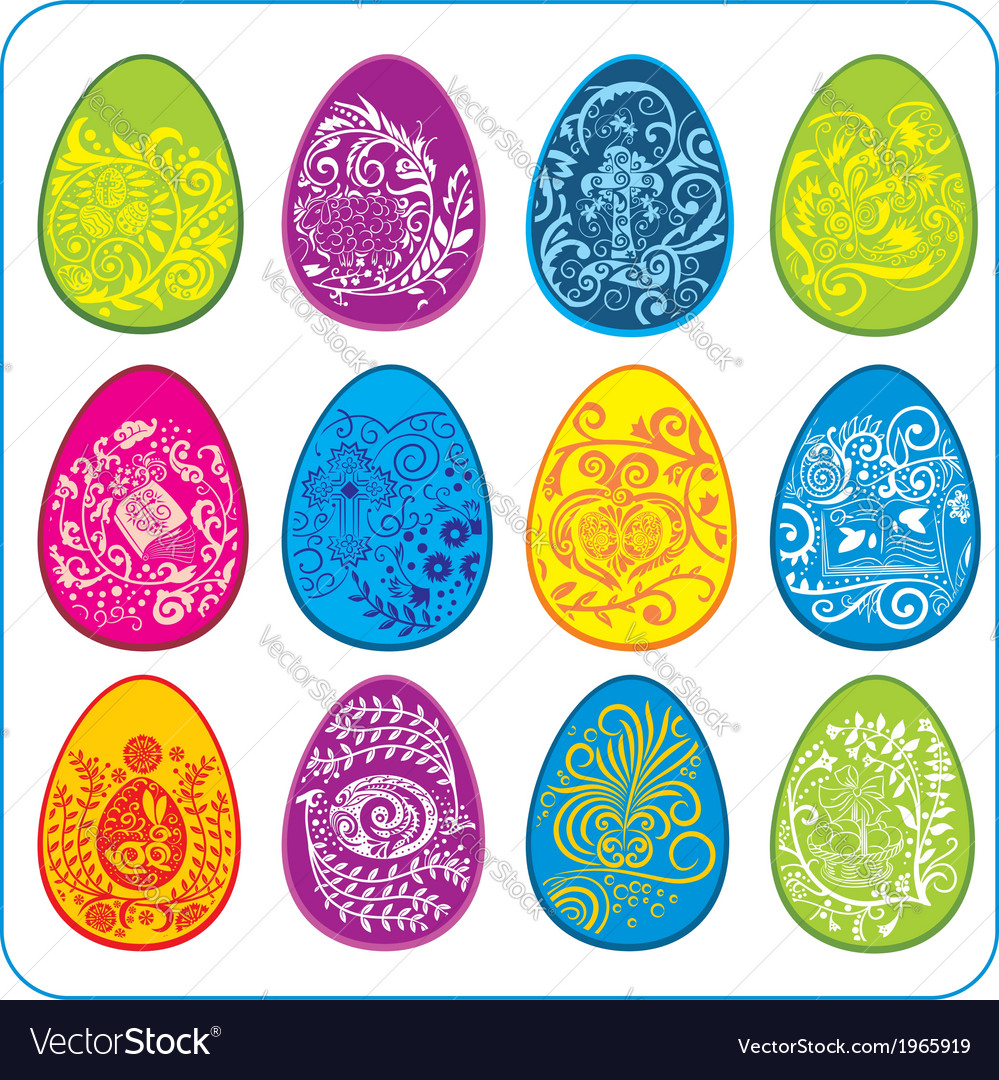 Eggs easter design - set