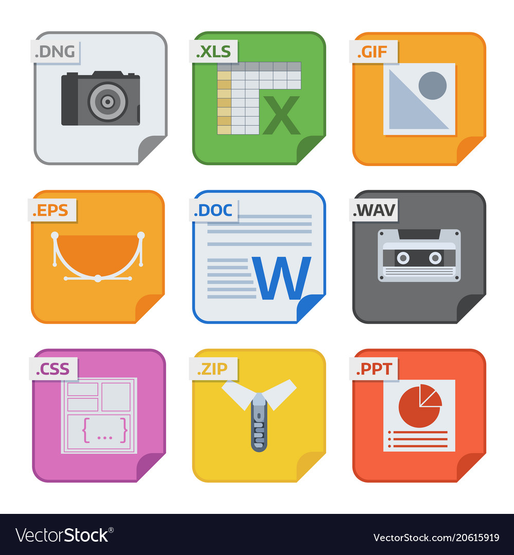 File Type Icons - Categories & Formats