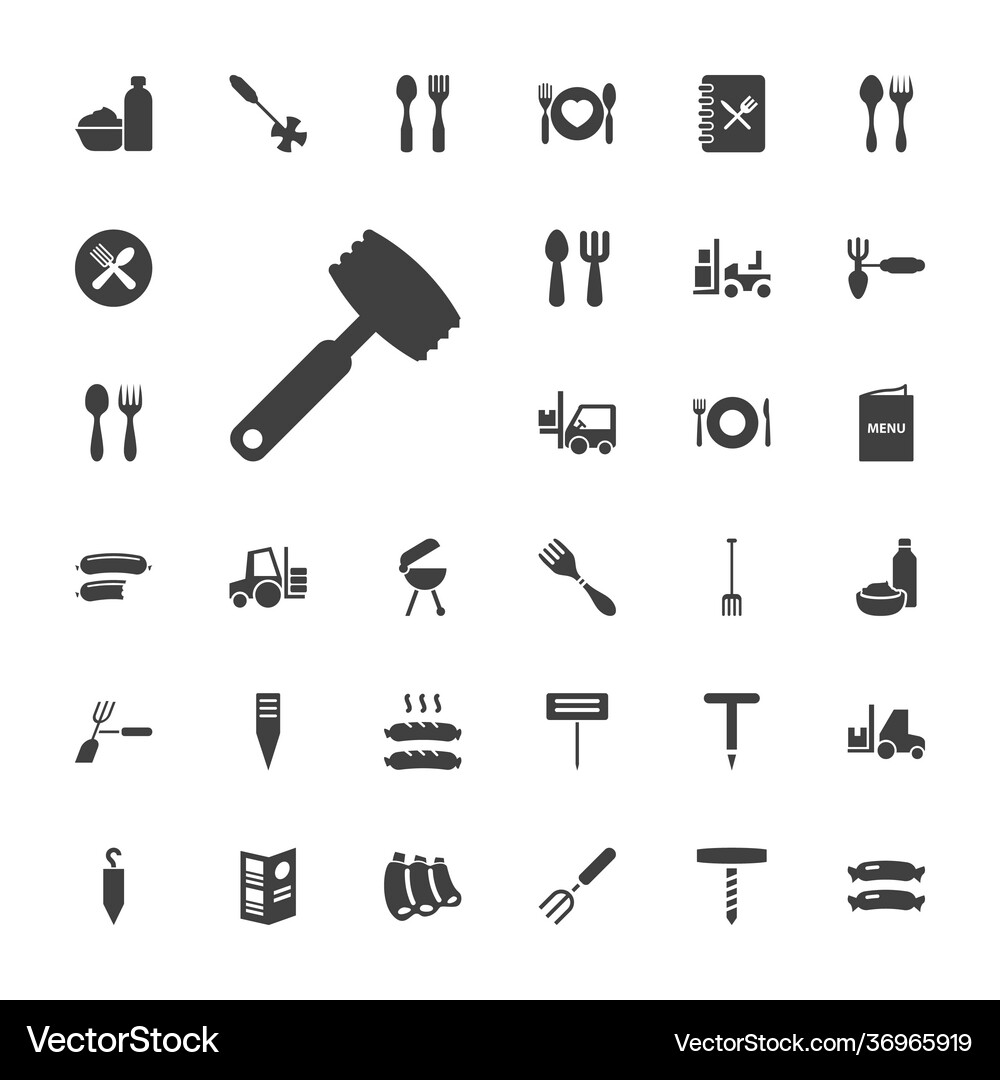 Fork icons Royalty Free Vector Image - VectorStock