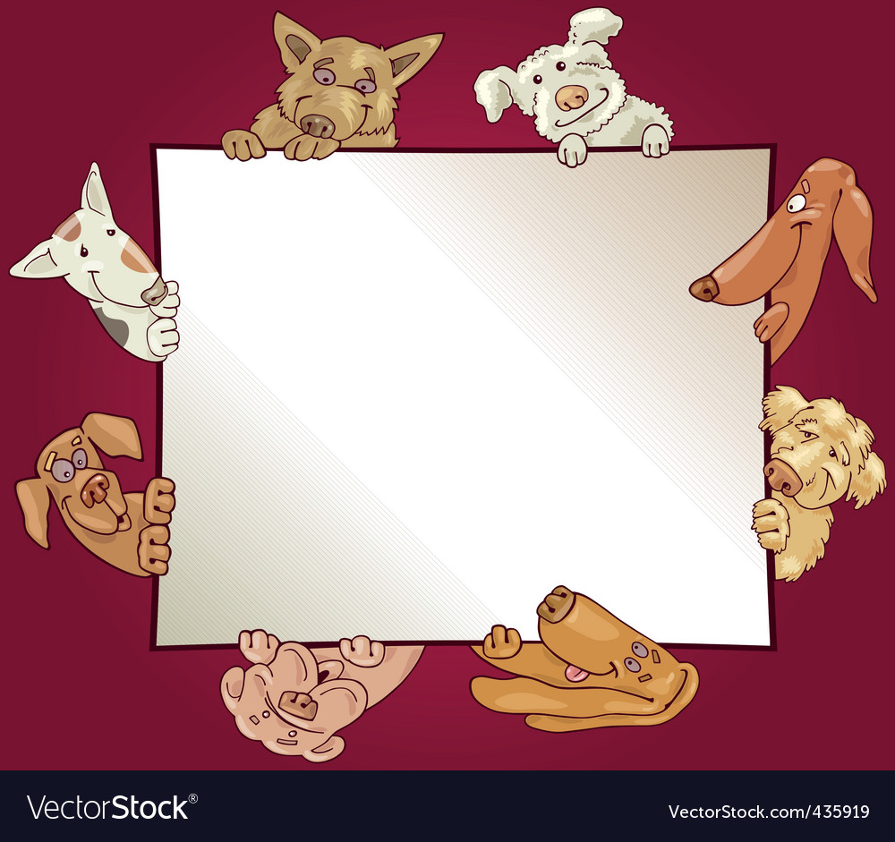 Frame with dogs