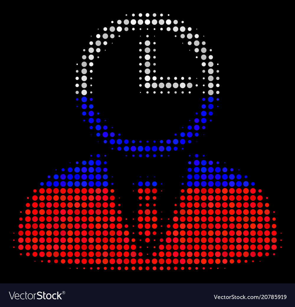 Halftone russian time manager icon