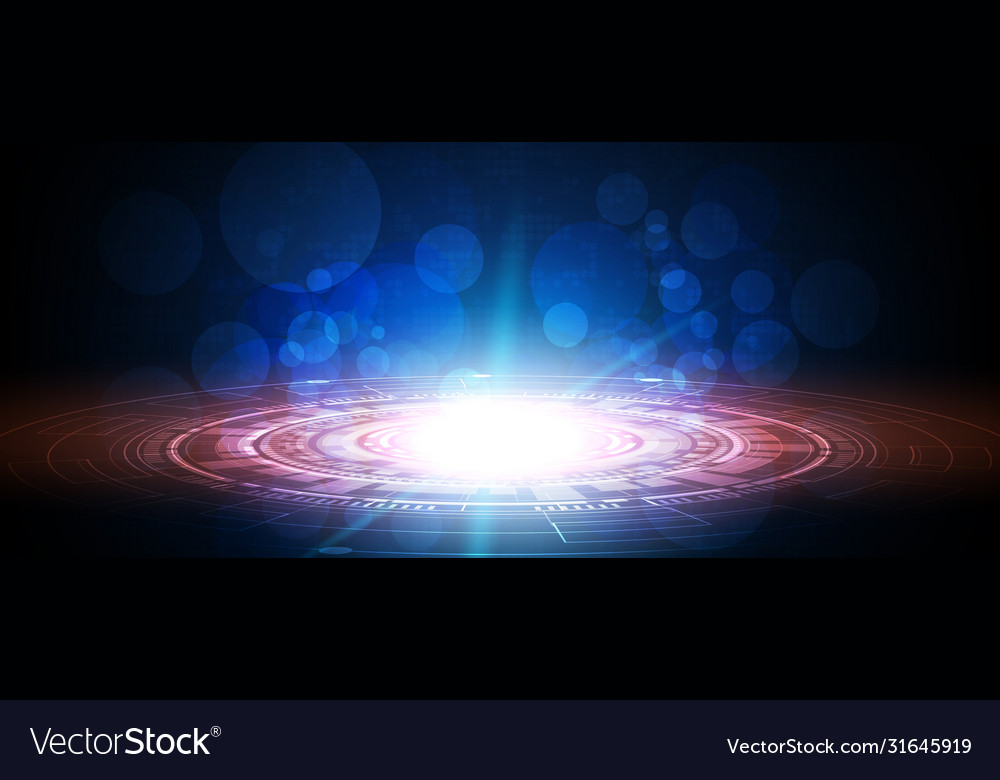 Hi-tech digital data connection system vector image Hi-tech digital data connection system