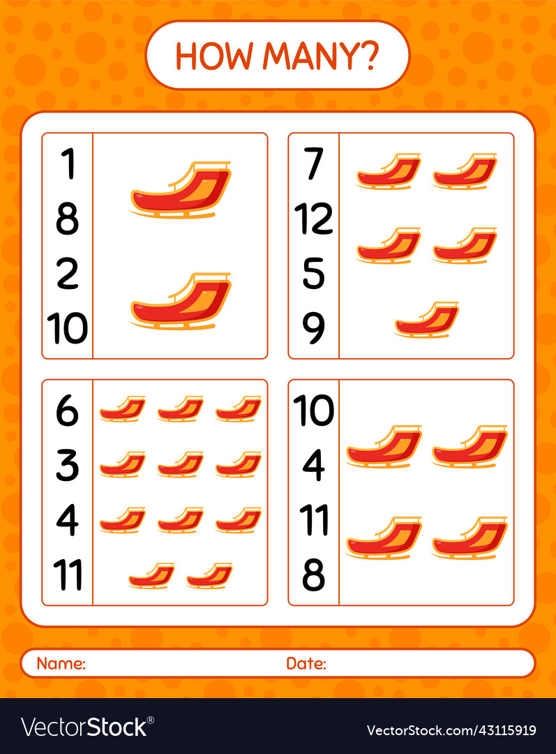 How many counting game with santas sleigh