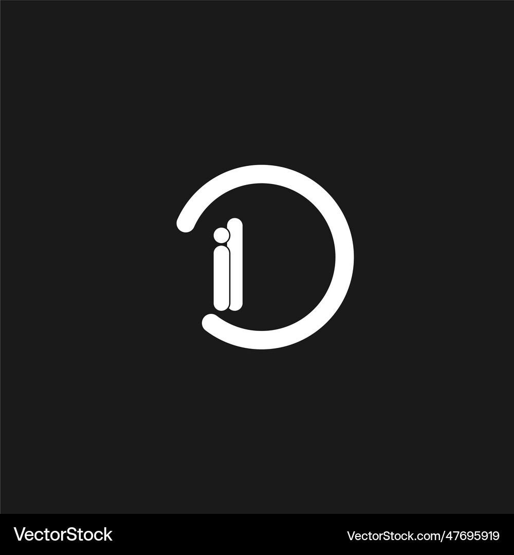 Initials il logo monogram with simple circles Vector Image