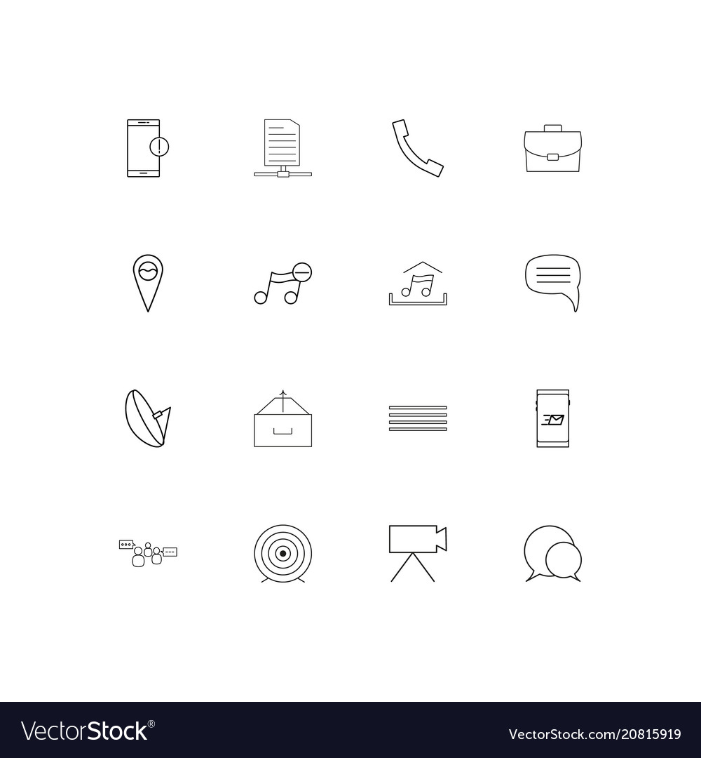 Internet of things linear thin icons set outlined