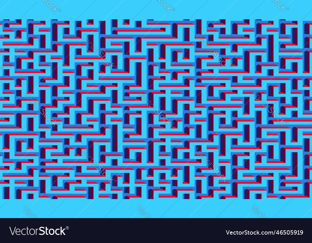 Maze pattern abstract background with vibrant